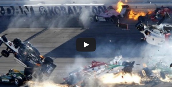 indy crash 600x304 at Most Spectacular Motorsport Crashes of the Weekend