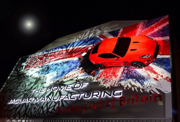Jaguar F Type Coupe Bromwich 2 600x406 at Jaguar F Type Coupe Goes Up the Wall at Castle Bromwich