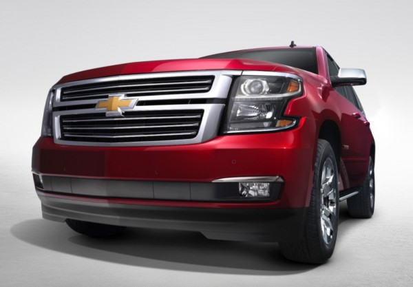 2015 Chevrolet Tahoe grillview NewYorkreveal 003 medium 600x417 at 2015 Chevrolet Tahoe Gets Advanced Anti Theft Systems