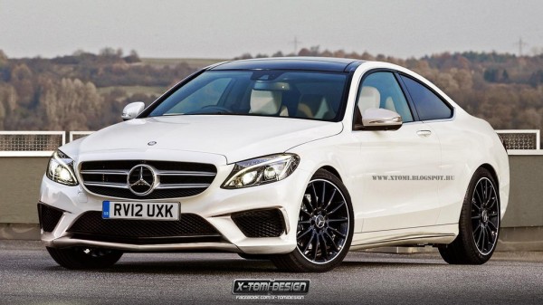 2015 c coupe render 600x337 at Renderings: 2015 Mercedes C Class Coupe and Estate