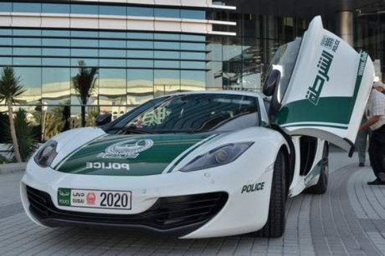 Dubai Police McLaren 12C at Dubai Police McLaren 12C Comes Out to Play