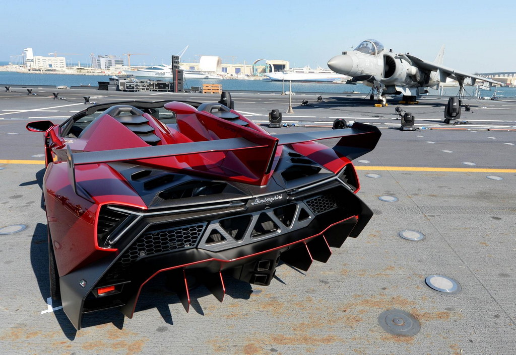 Lamborghini Veneno Roadster Debut 0 at Lamborghini Veneno Roadster Debuts on Italian Aircraft Carrier 