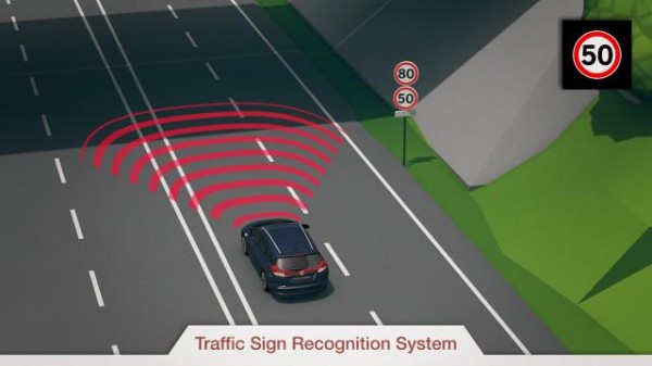 Traffic Sign Recognition System 600x337 at 2014 Honda Civic Gets New Safety Pack (UK)