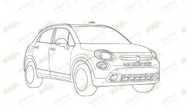 500x patents 1 600x353 at Production Fiat 500X Revealed in Leaked Patents