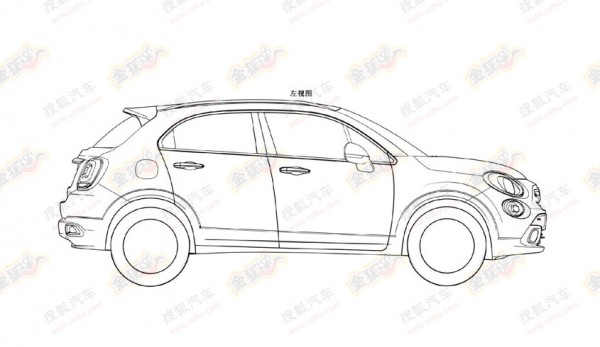 500x patents 2 600x347 at Production Fiat 500X Revealed in Leaked Patents
