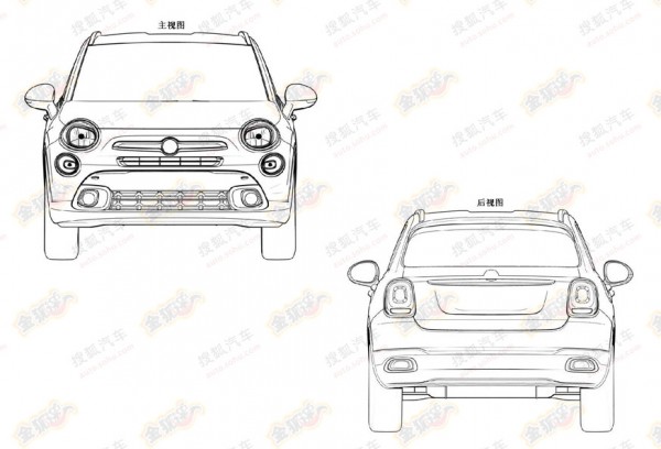 500x patents 3 600x408 at Production Fiat 500X Revealed in Leaked Patents