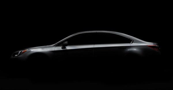 Legacy Teaser  image large 123 600x314 at 2015 Subaru Legacy Teased Ahead of Chicago Debut