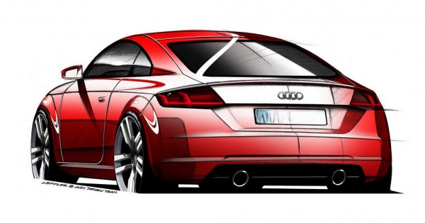 2015 Audi TT sketch 2 600x315 at 2015 Audi TT Previewed in Official Sketches