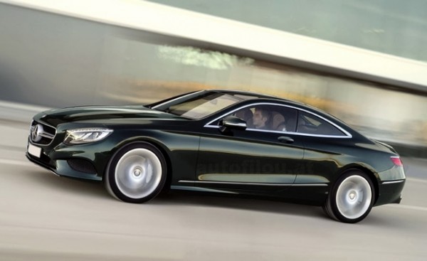 Mercedes S Class Coupe First Picture 600x367 at First Look: Production Mercedes S Class Coupe 