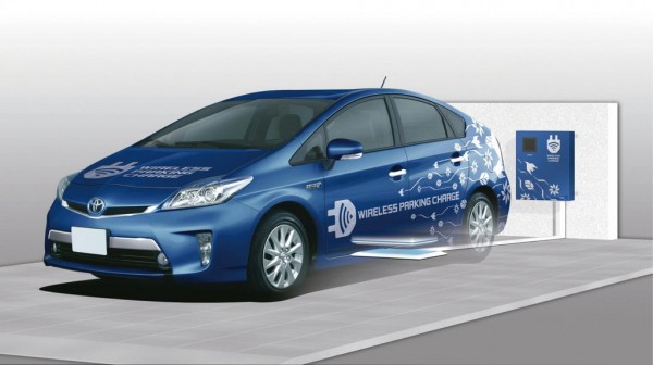 Toyota Wireless Charging System 600x336 at Toyota Unveils Wireless Charging System for Electric Vehicles