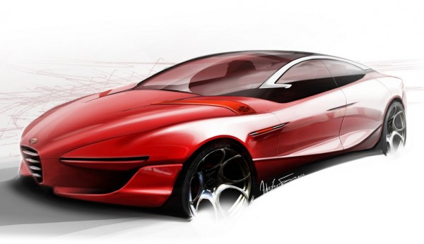 alfa romeo gloria concept 600x346 at Ferrari Engines for Alfa Romeo: Six New Models Planned