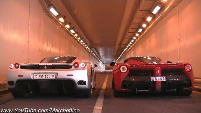 laferrari v enzo at Ferrari Soundcheck: LaFerrari vs Enzo