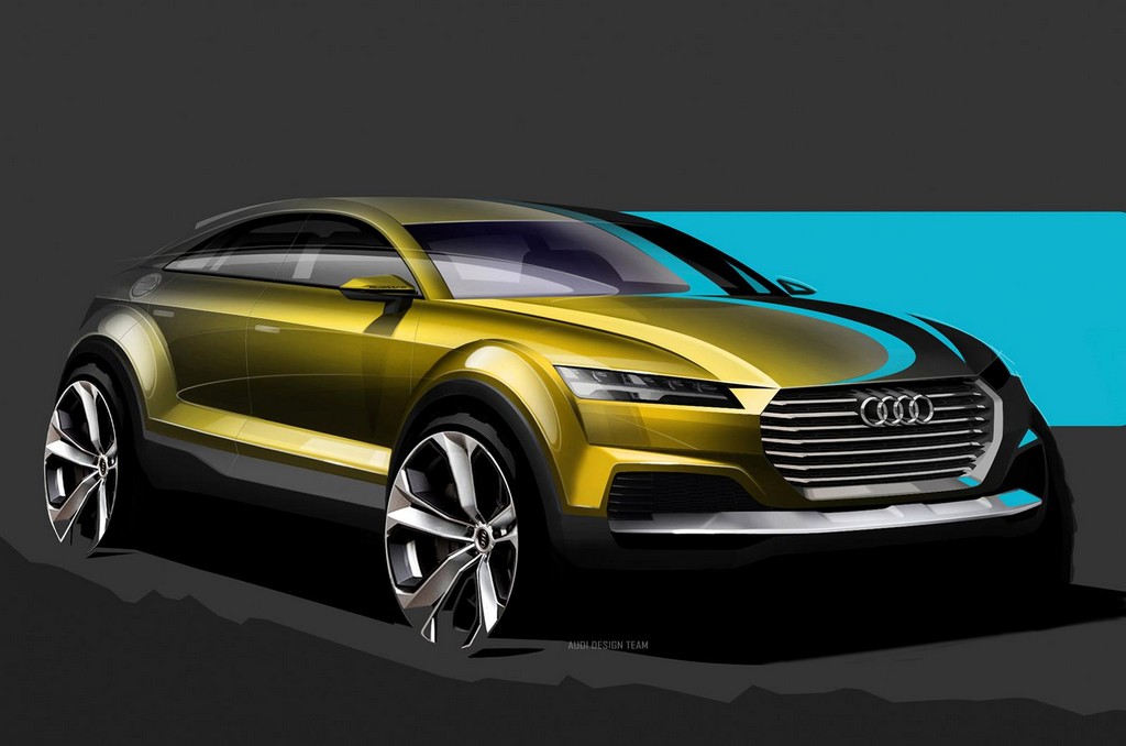 Audi Crossover Sketch 1 at New Audi Crossover Teased: Official Sketches