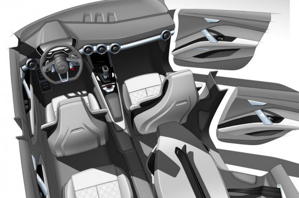 Audi Crossover Sketch 3 600x397 at New Audi Crossover Teased: Official Sketches