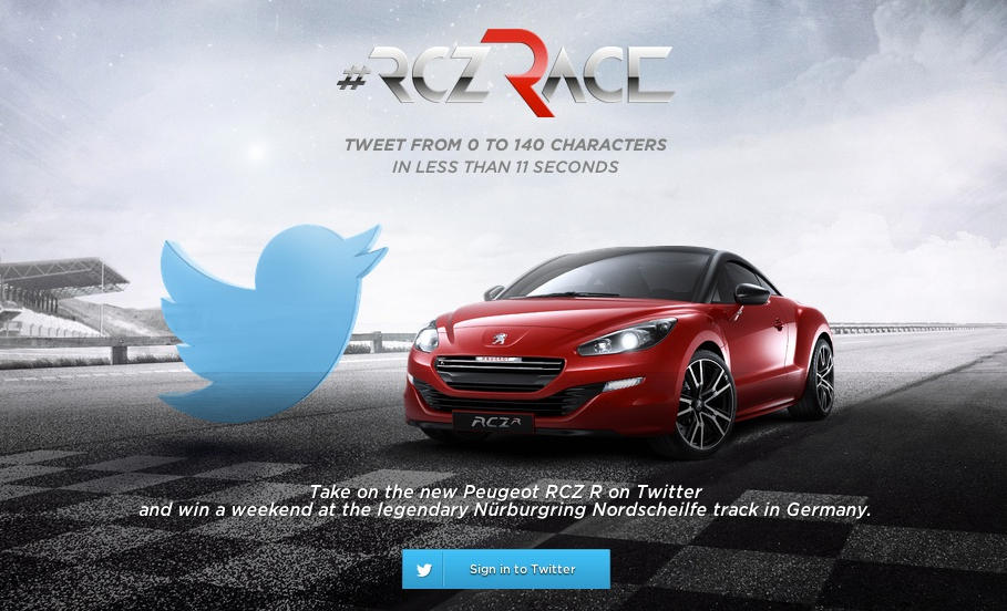 Peugeot RCZ R Twitter Challenge at Peugeot RCZ R Twitter Challenge Is Your Ticket to the ‘Ring