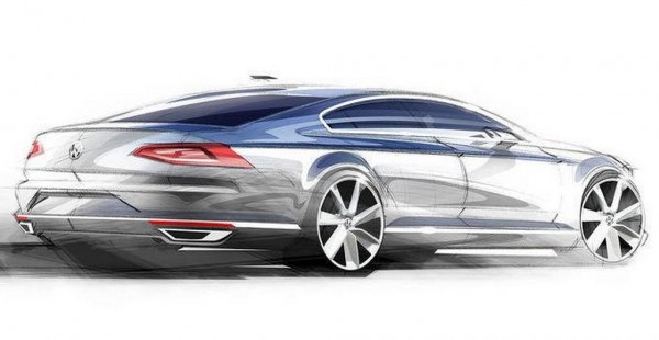 2015 Volkswagen Passat Design Sketches 3 600x310 at 2015 Volkswagen Passat Design Sketches Revealed 