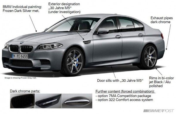 BMW M5 30th Anniversary Edition 1 600x391 at BMW M5 30th Anniversary Edition to Get 600 Horsepower