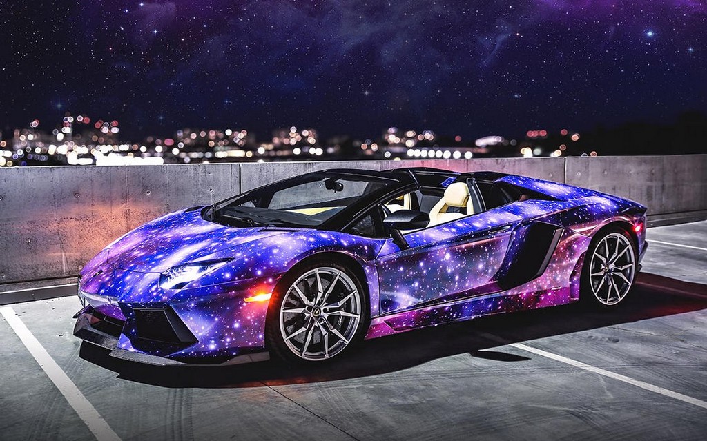 GALAXY AVENTADOR ROADSTER 0 at Galaxy Themed Lamborghini Aventador Roadster from Canada