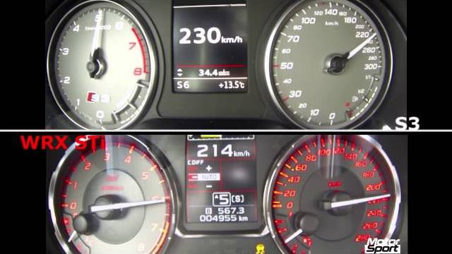 Subaru WRX STI vs Audi S3 at 2015 Subaru WRX STI vs Audi S3: Acceleration Test