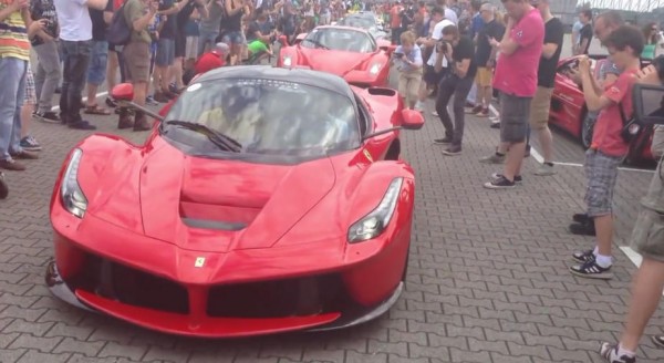 10 mi parade 600x328 at Best Parade Ever? LaFerrari, Enzo, P1, 918, and CGT!