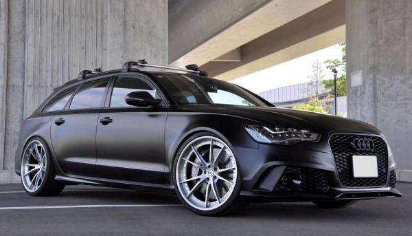 Audi RS6 with HRE Wheels 0 600x343 at Matte Black MTM Audi RS6 with HRE Wheels
