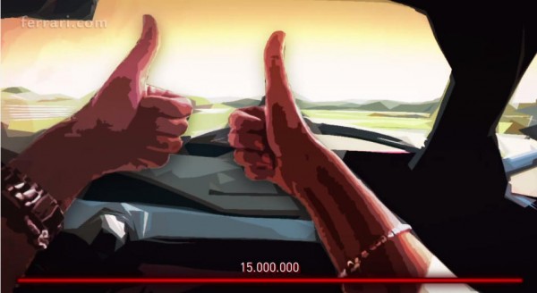 Ferrari Celebrates 15 Million Fans 2 600x328 at Ferrari Celebrates 15 Million Facebook Fans with LaFerrari Lap