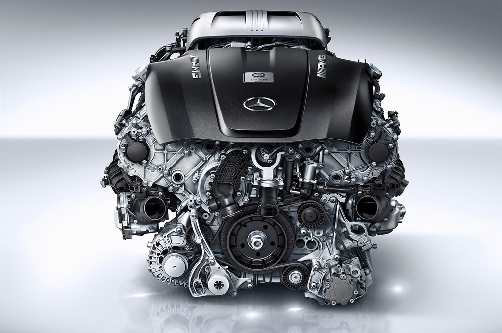 Mercedes AMG GT Engine 1 at Mercedes AMG GT 4.0 Liter V8 Confirmed with 510 hp