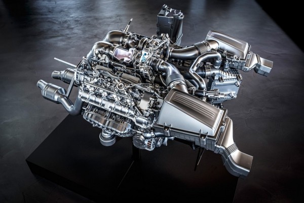 Mercedes AMG GT Engine 2 600x400 at Mercedes AMG GT 4.0 Liter V8 Confirmed with 510 hp