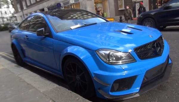 decatted c63 600x341 at Blue Mercedes C63 Black Series with iPE Decat Hits London