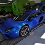 Aventador in Blue chrom brushed 1 175x175 at Lamborghini Aventador Wrapped in Blue Chrome Brushed