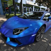 Aventador in Blue chrom brushed 10 175x175 at Lamborghini Aventador Wrapped in Blue Chrome Brushed