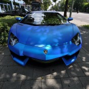 Aventador in Blue chrom brushed 8 175x175 at Lamborghini Aventador Wrapped in Blue Chrome Brushed