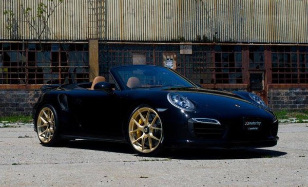 HRE 991 cab 0 600x364 at Porsche 991 Turbo Cab with Brushed Gold HRE Wheels