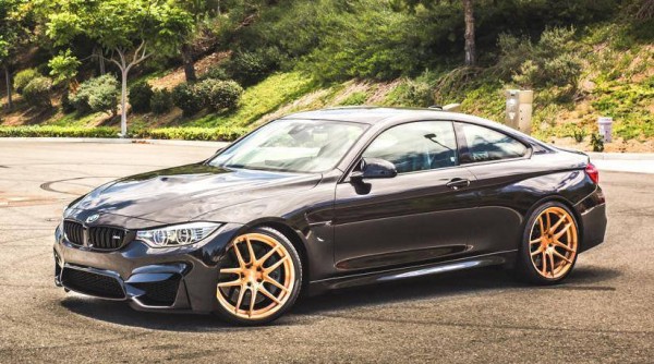 M4 gold 0 600x334 at Gold Wheeled BMW M4 by TAG Motorsport