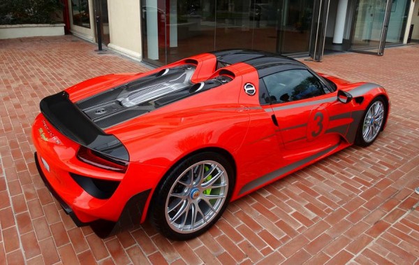 Red Porsche 918 Weissach 0 600x379 at Red Porsche 918 Weissach Out and About in Monaco