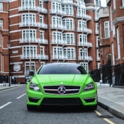 matee green cls 3 175x175 at Matte Green Mercedes CLS63 AMG Spotted in London