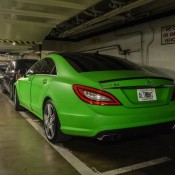 matee green cls 4 175x175 at Matte Green Mercedes CLS63 AMG Spotted in London