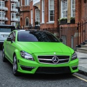 matee green cls 9 175x175 at Matte Green Mercedes CLS63 AMG Spotted in London