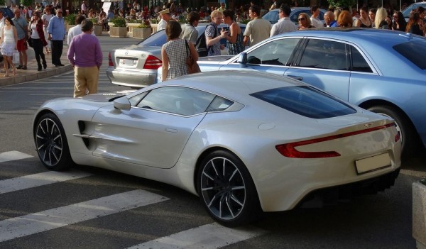 one77 monaco 1 600x351 at White Aston Martin One 77 Spotted in Monaco
