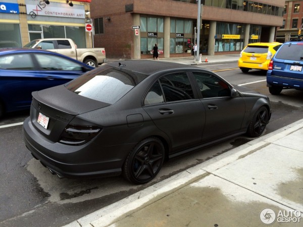 Blacked Out Mercedes C63 AMG 3 600x450 at The Dark Side of Canada: Blacked Out Mercedes C63 AMG