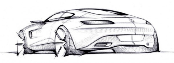 Mercedes AMG GT Sketch 2 600x219 at Mercedes AMG GT Previewed in Official Sketches