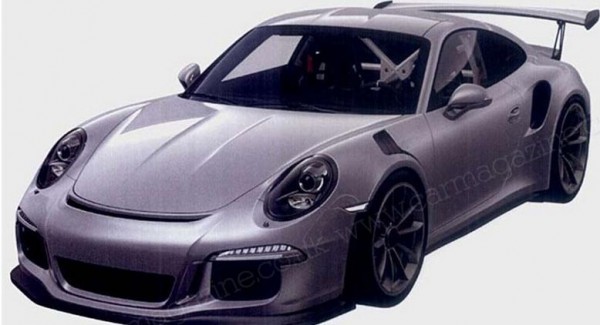 Porsche 991 GT3 RS Patent 2 600x325 at Porsche 991 GT3 RS Revealed in Patent Photos
