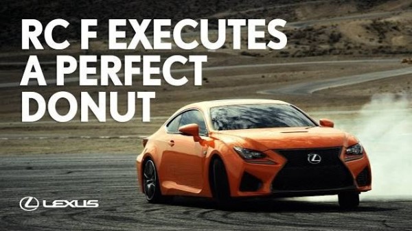 rcf donut 600x337 at Solar Flare Lexus RC F Does Monster Donuts in Clever Ad