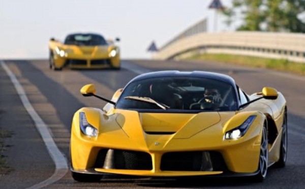 yellow laferrari video 600x372 at Three Yellow LaFerraris Spotted on the Road