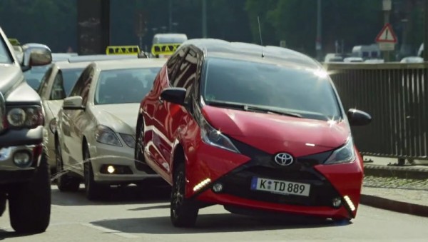 Aygo ad 600x339 at Toyota Aygo Gets Cheeky TV Spot Called “Crazy”