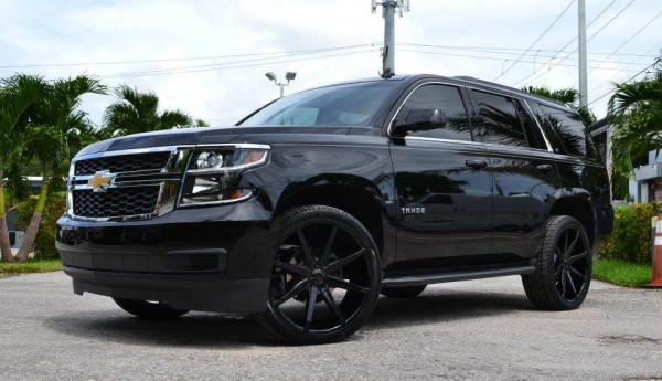 DUB Tahoe 0 600x345 at Murdered Out Chevrolet Tahoe by MC Customs and DUB