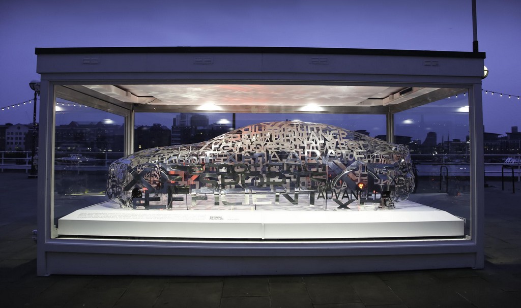 Jaguar XE Word Cloud Sculpture 0 at Jaguar XE Word Cloud Sculpture Unveiled in London