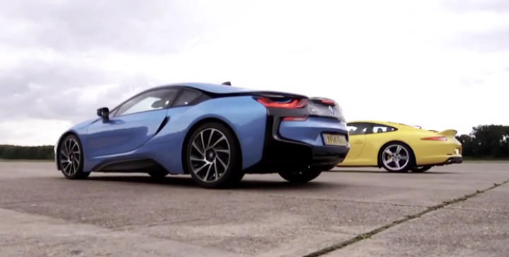i8 vs 911 at BMW i8 vs Porsche 911 – Performance Test