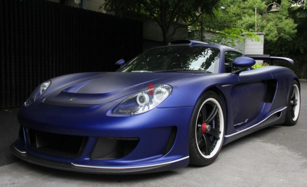 mirage gt china 0 600x366 at Matte Blue Gemballa Mirage GT Spotted in China