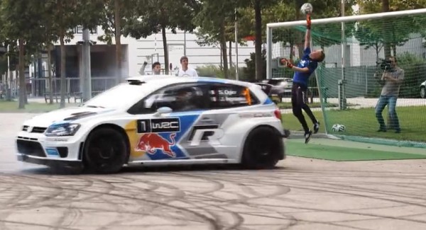 rally car penalty 600x325 at Rally Car vs Football Star Penalty Shoot Out Challenge!